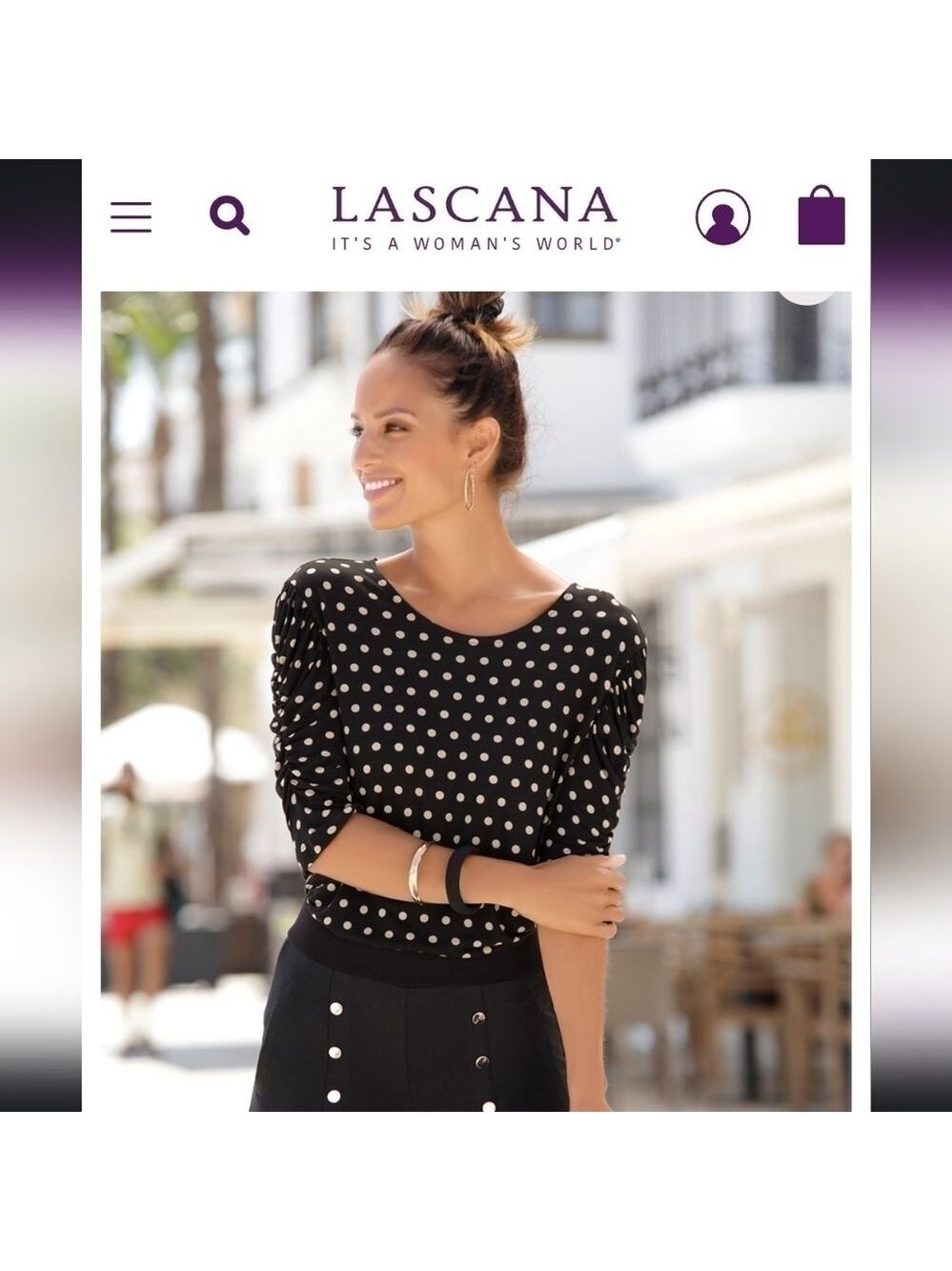 Lascana Polka Dot Shirt NWT